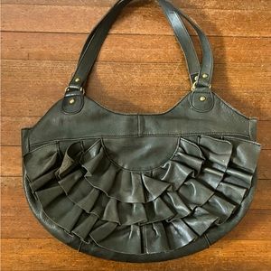 Anthropologie Lucky Penny Ruffle Purse Bag